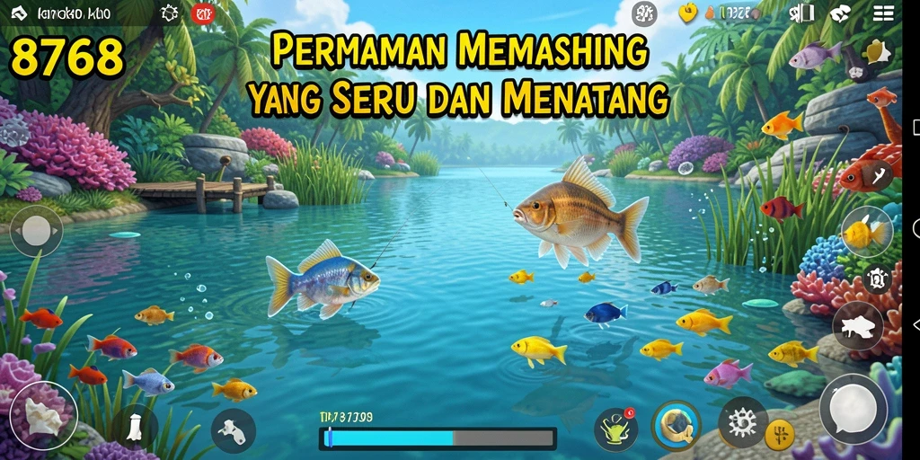 Screenshot menampilkan gameplay menakjubkan dari game Fishing.
