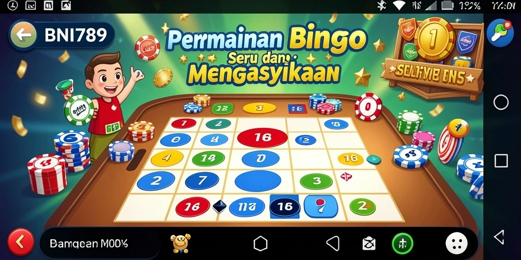 Tampilan gameplay seru BNI789 dengan elemen Bingo yang menarik.