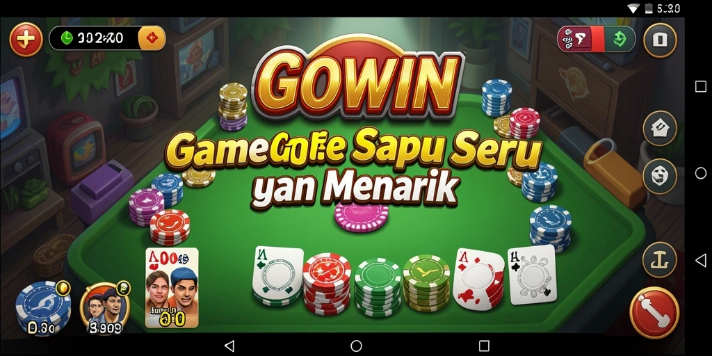 Tampilan menarik GOWIN saat bermain Gaple secara online.