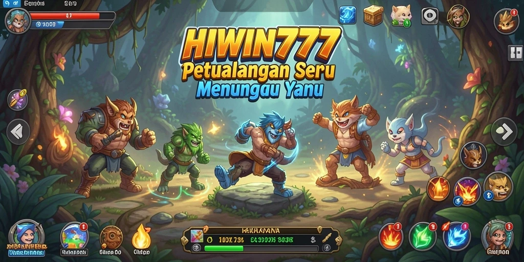 Tampilan gameplay dalam HIWIN777 menampilkan eksplorasi yang penuh aksi.