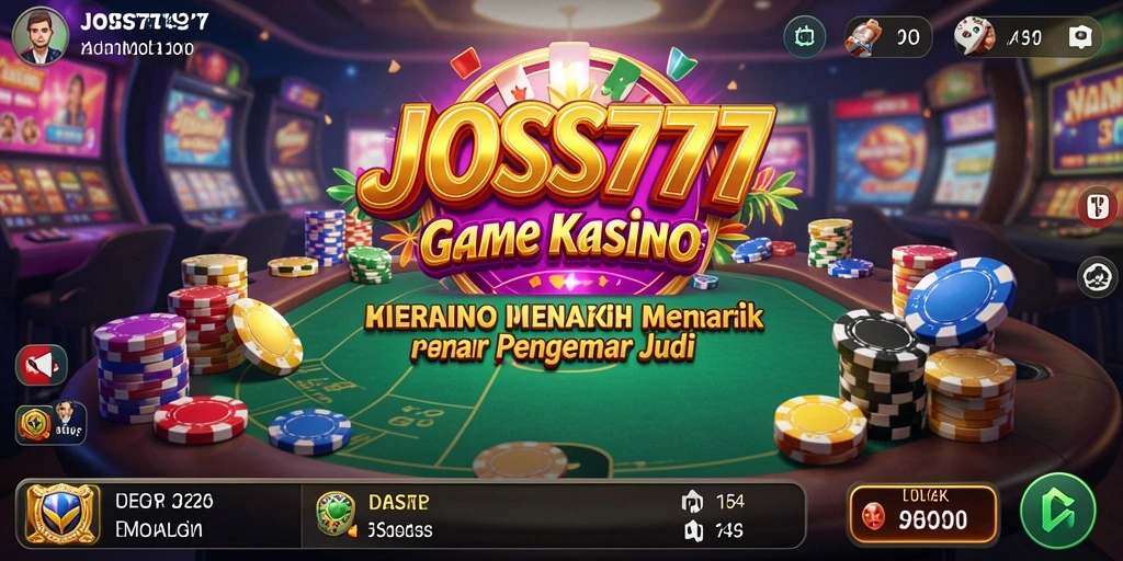 Tampilan permainan Kasino seru dan menggairahkan di JOSS777