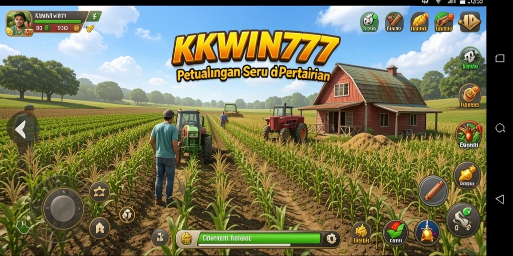 Tampilan gameplay yang menarik dan interaktif di dunia pertanian.