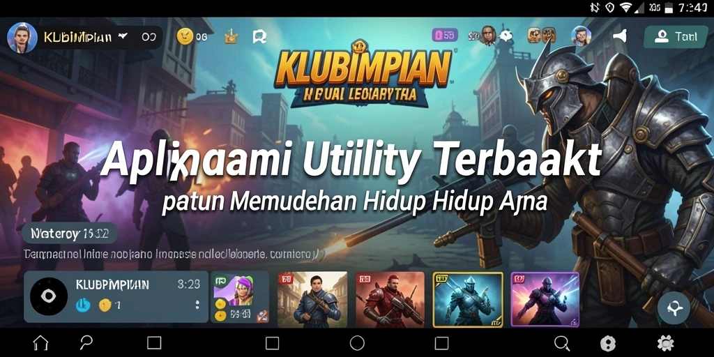 Tampilan antarmuka KLUBIMPIAN yang intuitif dan modern.