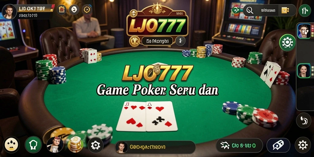 Tampilan gameplay poker yang menarik dan kompetitif di LJO777.