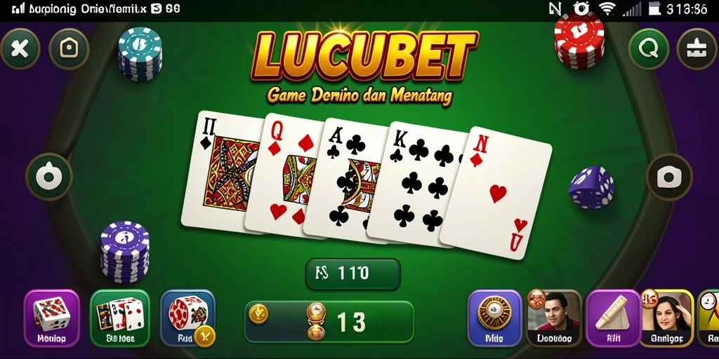 Tampilan gameplay Domino yang mengasyikkan di LUCUBET.