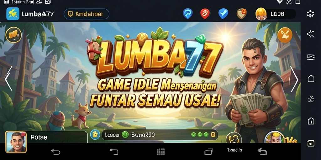 Screenshot gameplay LUMBA77 menampilkan aksi Idle yang seru.