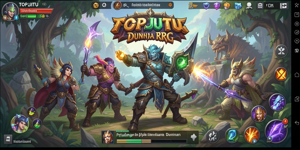 Tangkapan layar menampilkan karakter utama dalam pertempuran RPG.