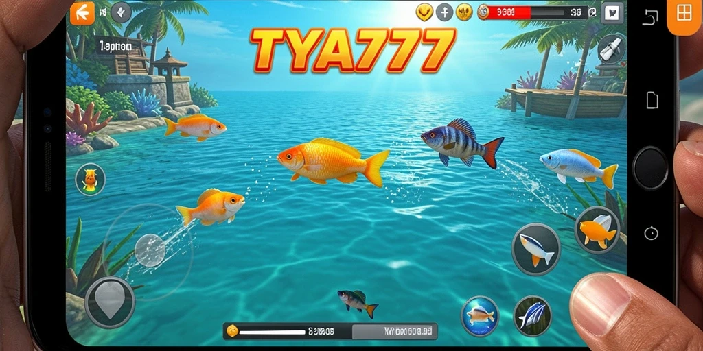 Tampilan gameplay TYA777 yang menampilkan keseruan menembak ikan.